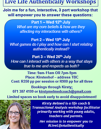 Kirsty Melmed Life Coach | Live Life Authentically Workshops